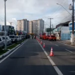 Local do incêndio na avenida Hermes Fontes segue parcialmente interditado