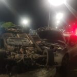 Colisão traseira seguida de capotamento deixa motorista ferido, na Rodovia SE-449, sobre a ponte construtor João Alves