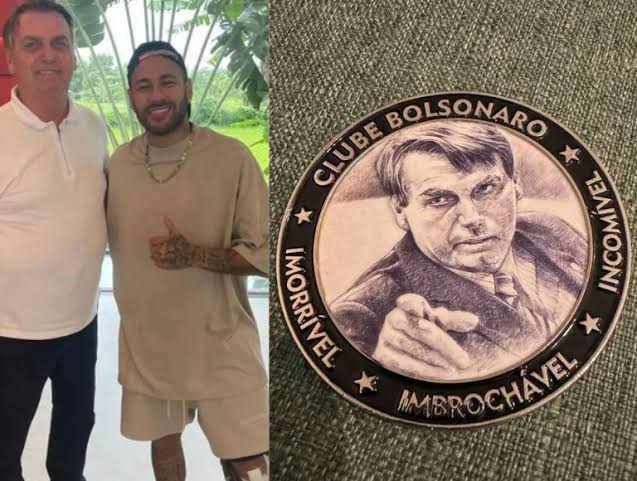 Bolsonaro presenteia Neymar com medalha de “imbrochável, imorrível e incomível” Bolsonaro presenteia Neymar com medalha de “imbrochável, imorrível e incomível”