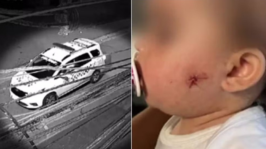 Policial militar dispar com uma arma de airsoft no rosto de uma criança de 1 ano, na Zona Leste de São Paulo. Policial militar dispar com uma arma de airsoft no rosto de uma criança de 1 ano, na Zona Leste de São Paulo.
