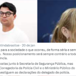 Linda Brasil abre uma representação contra o delegado André David