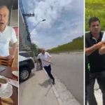 Dono de padaria agride clientes com pedaço de madeira.