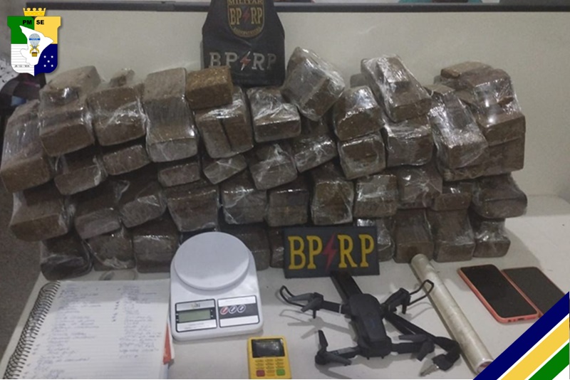 Polícia apreendeu 43 tabletes de maconha na Zona Oeste de Aracaju