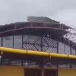 Fortes ventos arrancam parte do telhado do Mercado Central de Aracaju