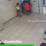 Agressão em ponto bancário: Homem que agrediu a funcionária do ponto presta depoimento