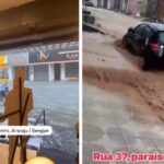 Fortes chuvas causam transtornos a comerciantes locais em Aracaju
