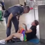 Uma mulher foi covardemente agredida por um policial em estação de metrô na capital paulista