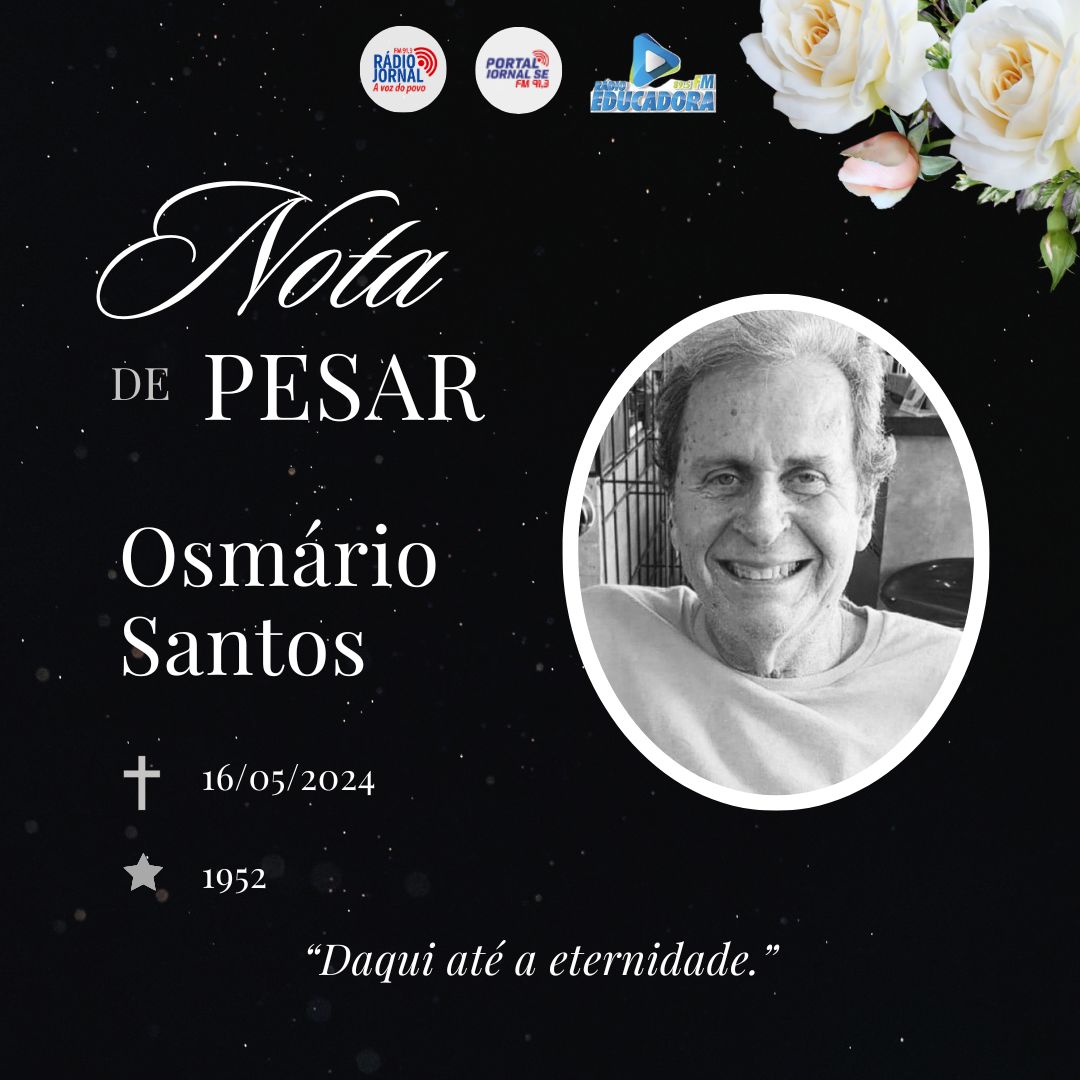Morreu, na manhã de hoje (16), o grande Jornalista, Osmário Santos Morreu, na manhã de hoje (16), o grande Jornalista, Osmário Santos