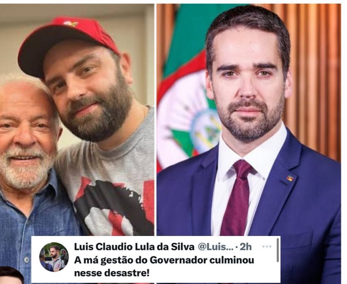 Filho de Lula critica o governador do Rio Grande do Sul Filho de Lula critica o governador do Rio Grande do Sul