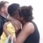 Vídeo de mulher dando beijo de despedida em preso viraliza na internet