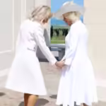 Momento constrangedor entre a primeira-dama da França, Brigitte Macron e a rainha Camila viraliza na internet