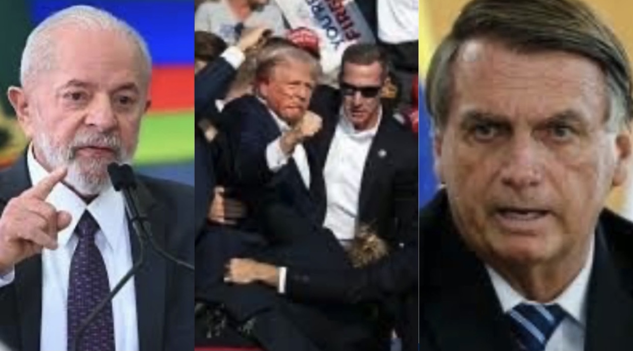 Presidente Lula e Jair Bolsonaro repudiam atentado contra Donald Trump