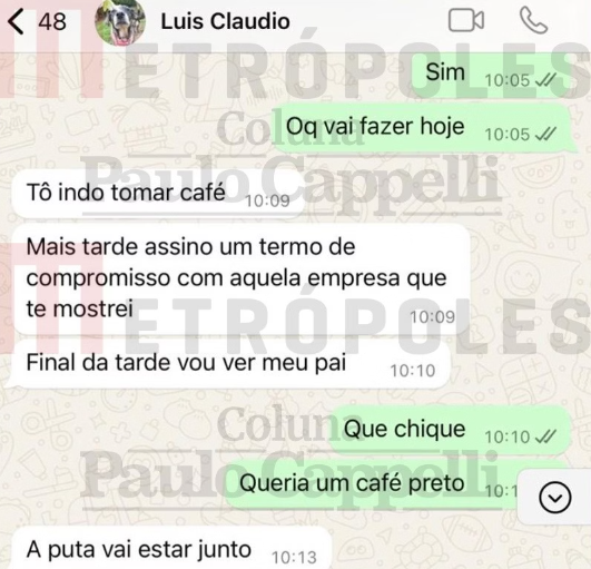 Filho de Lula xinga Janja através de mensagens