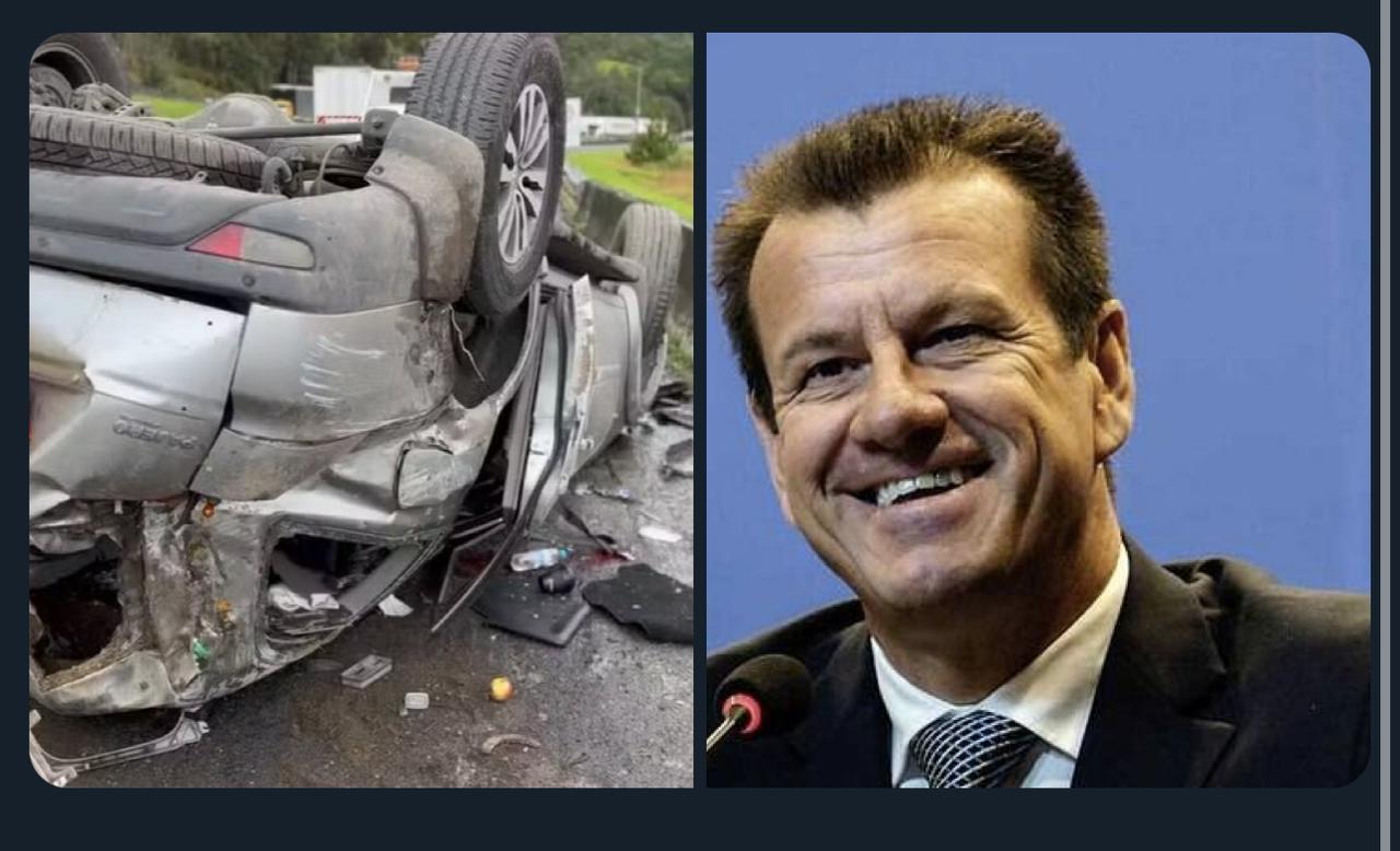 o ex-técnico da seleção, Dunga, e sua esposa sofreram um acidente de trânsito