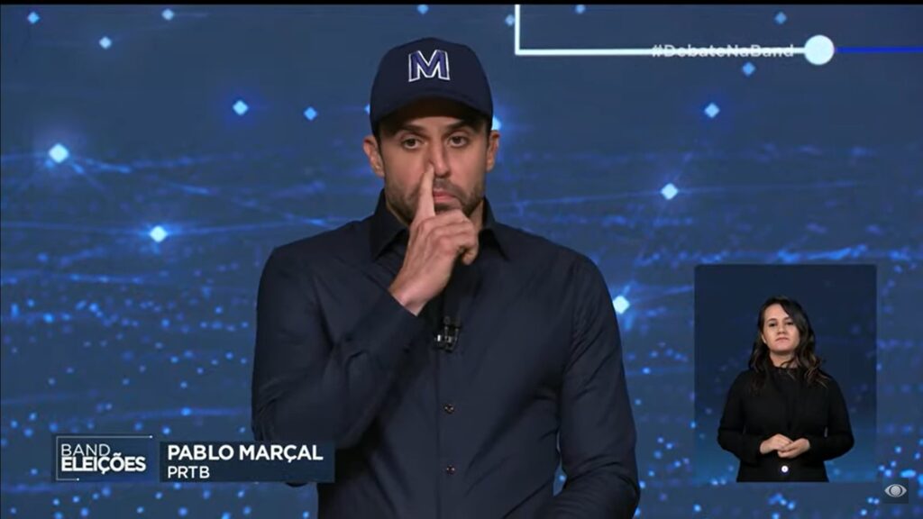 Após sugerir que há candidatos usuários de droga, Pablo Marçal (PRTB)  insinua que Boulos (PSOL)  cheira cocaína, durante debate