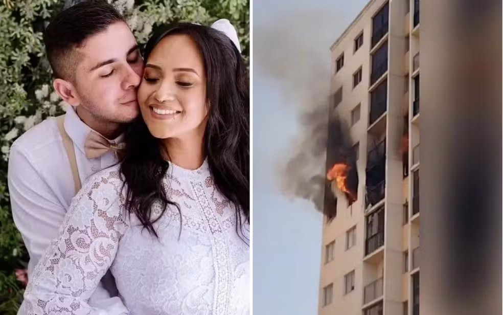 Casal e bebê de 2 meses morrem após pular de prédio em chamas 