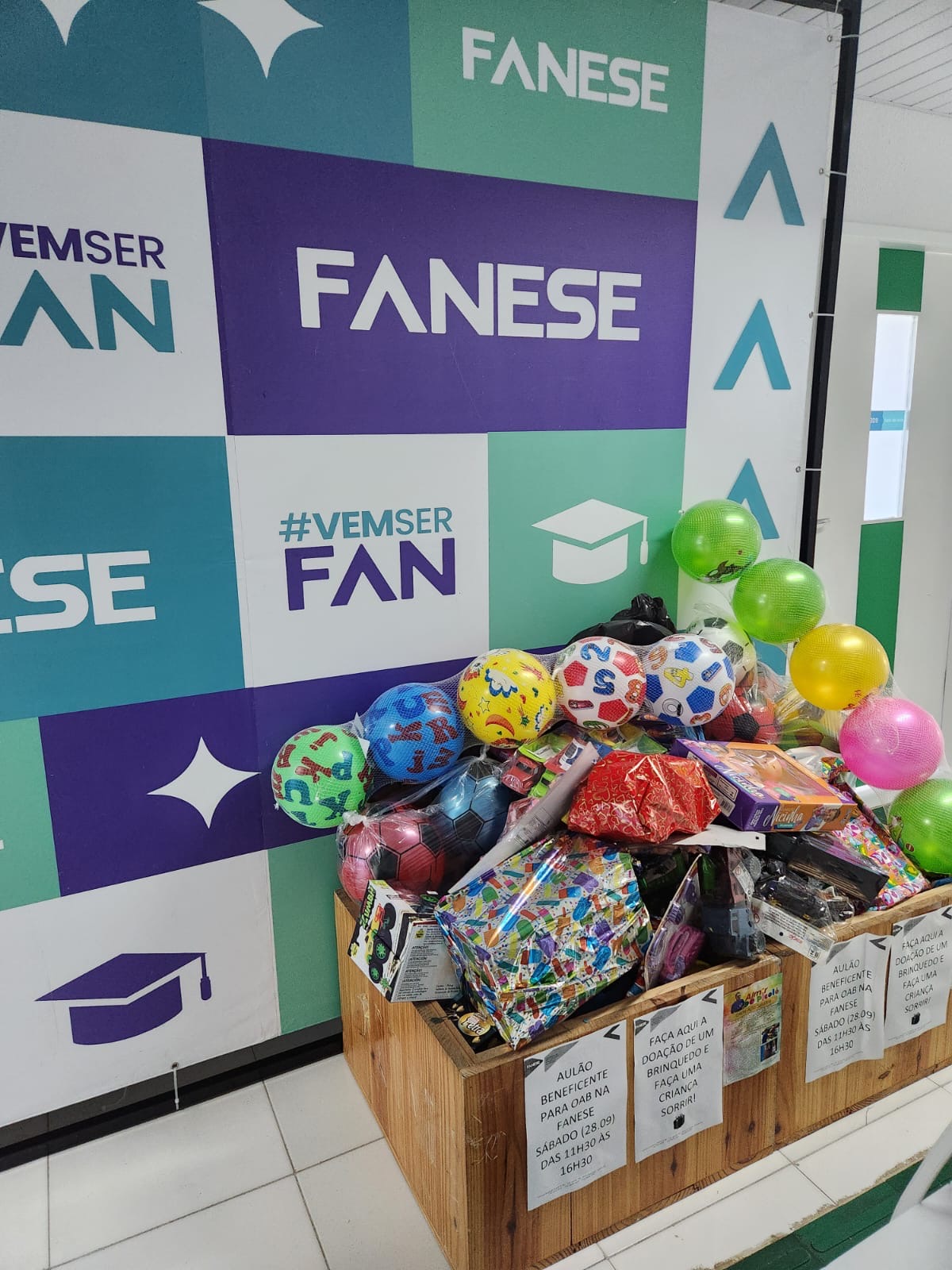 Aulão beneficente da FANESE arrecada brinquedos para Creche Almir do Picolé