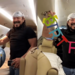 Bell Marques comemora os seus 72 anos com festa em avião