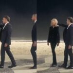 Presidente da França é flagrado caminhando pela orla de Copacabana no Rio de Janeiro