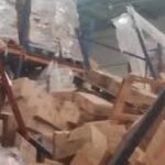 Parte de depósito de supermercado desaba na Zona Norte de Aracaju