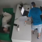 Mulher dorme no local de trabalho e acorda com bandido tentando roubar o estabelecimento
