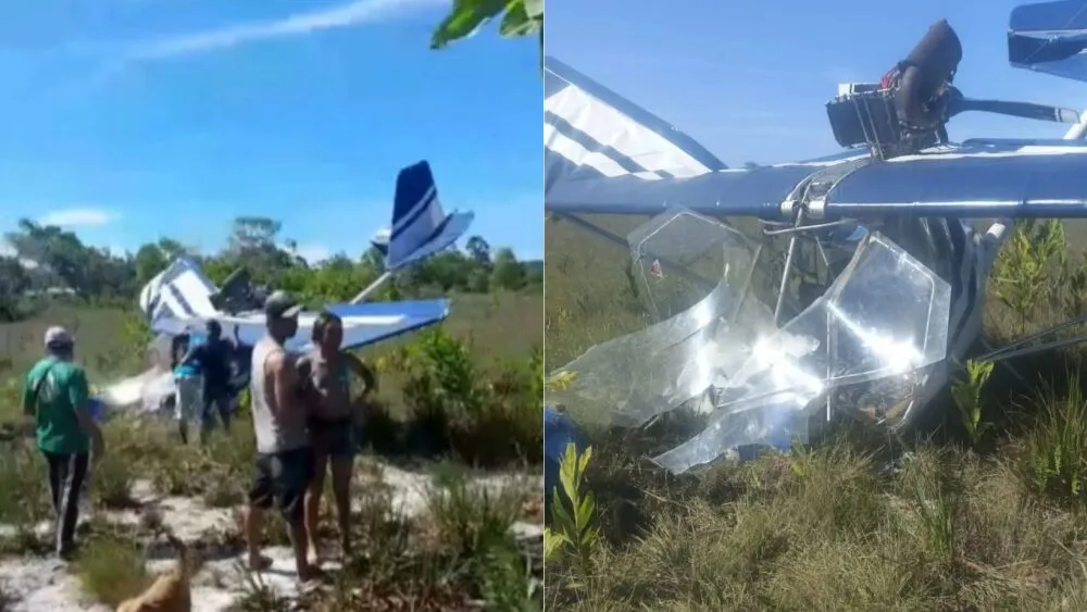 Avião monomotor cai em área de mata na Bahia