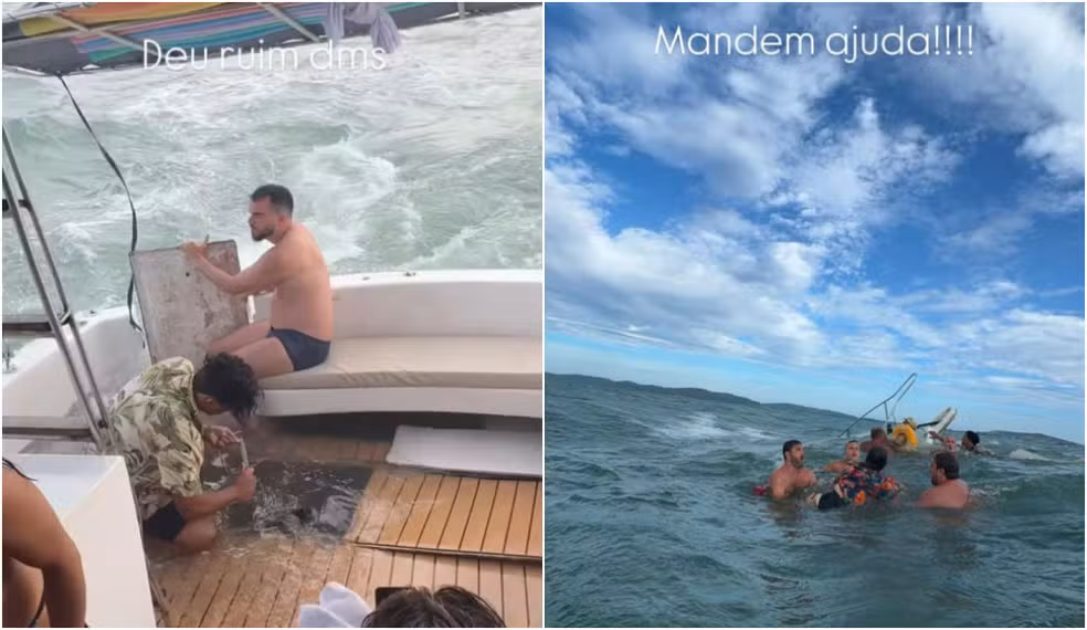 Embarcação com 19 pessoas a bordo naufraga no Rio de Janeiro