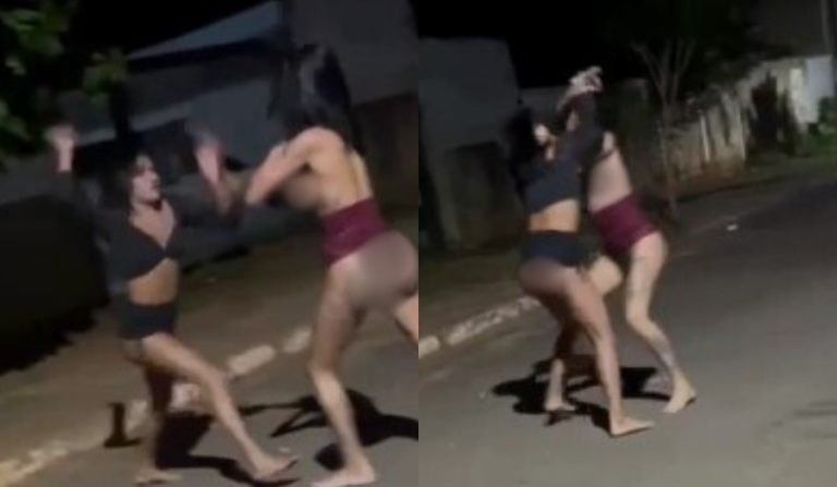 Briga entre travestis chama atenção e viraliza na internet Briga entre travestis chama atenção e viraliza na internet