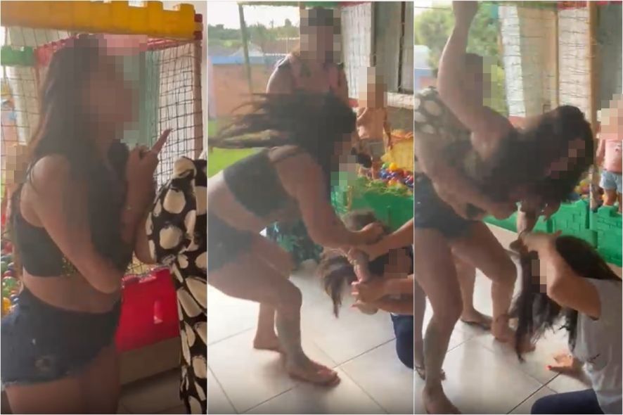 Mãe de aluna é gravada agredindo diretora de creche em MT