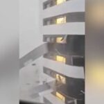 Forte temporal em São Paulo arranca fachada de prédio