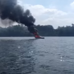 Lancha com casal e filhos explode em represa