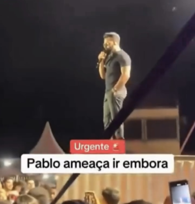 Pablo exige que a fã seja retirada do local do show; “Ou ela sai, ou eu saio” Pablo exige que a fã seja retirada do local do show; “Ou ela sai, ou eu saio”