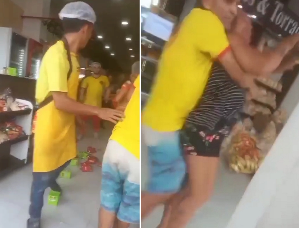 Mulher se descontrola e depreda padaria após comentário de atendente no Pará Mulher se descontrola e depreda padaria após comentário de atendente no Pará
