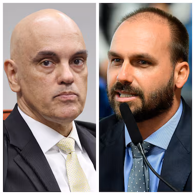Eduardo Bolsonaro grava vídeo ameaçando as autoridades brasileiras a cumprirem o que Trump quer Eduardo Bolsonaro grava vídeo ameaçando as autoridades brasileiras a cumprirem o que Trump quer