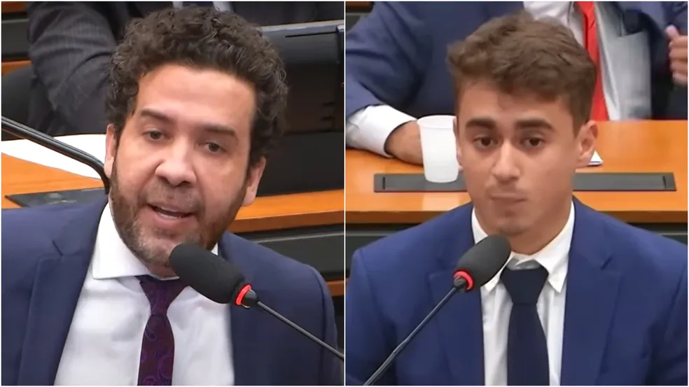 André Janones e Nikolas ferreira protagonizam bate-boca na câmara dos deputados André Janones e Nikolas ferreira protagonizam bate-boca na câmara dos deputados