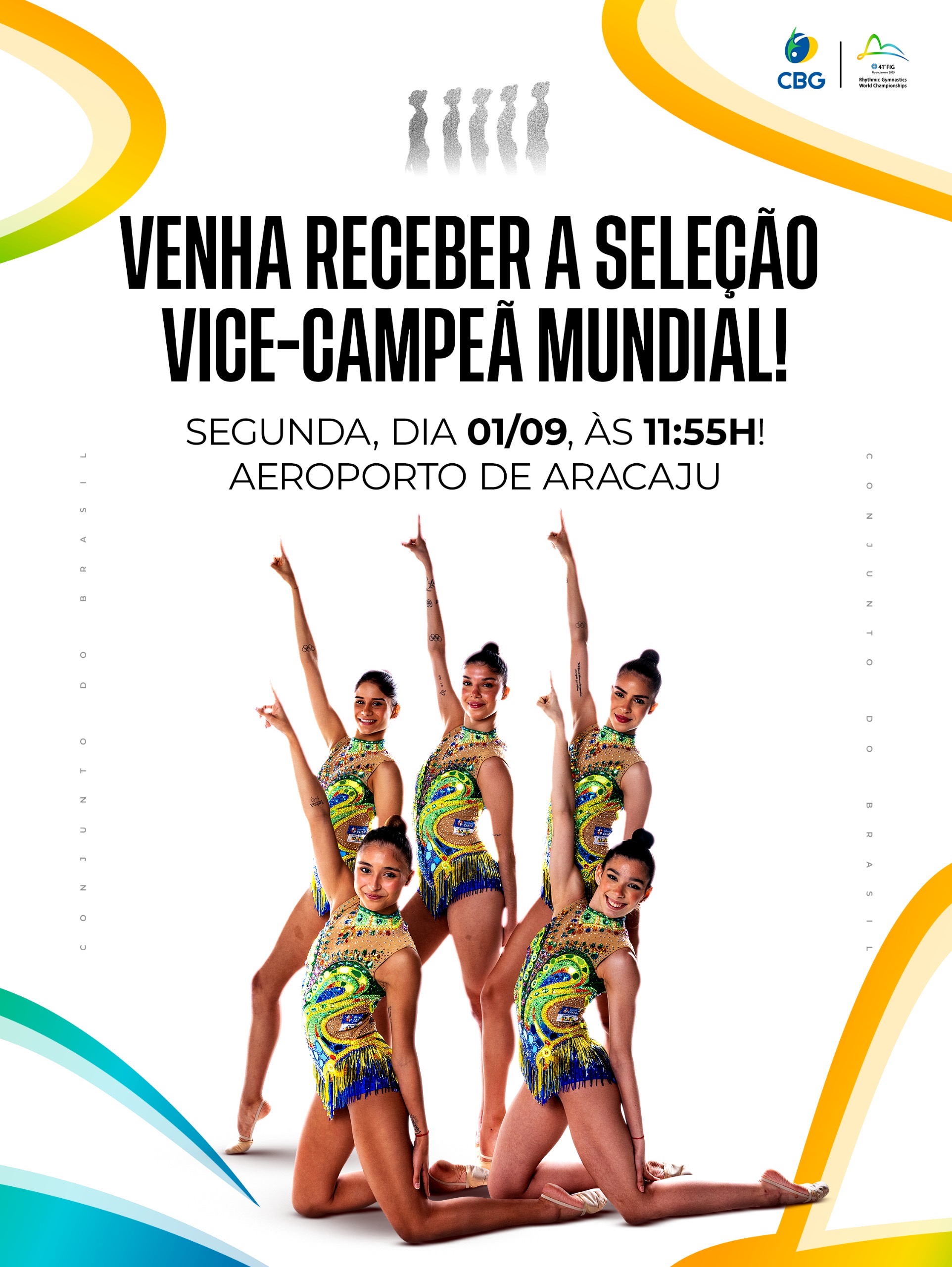 Seleção de Ginástica Artística desembarca em Aracaju na próxima segunda-feira após feito inédito