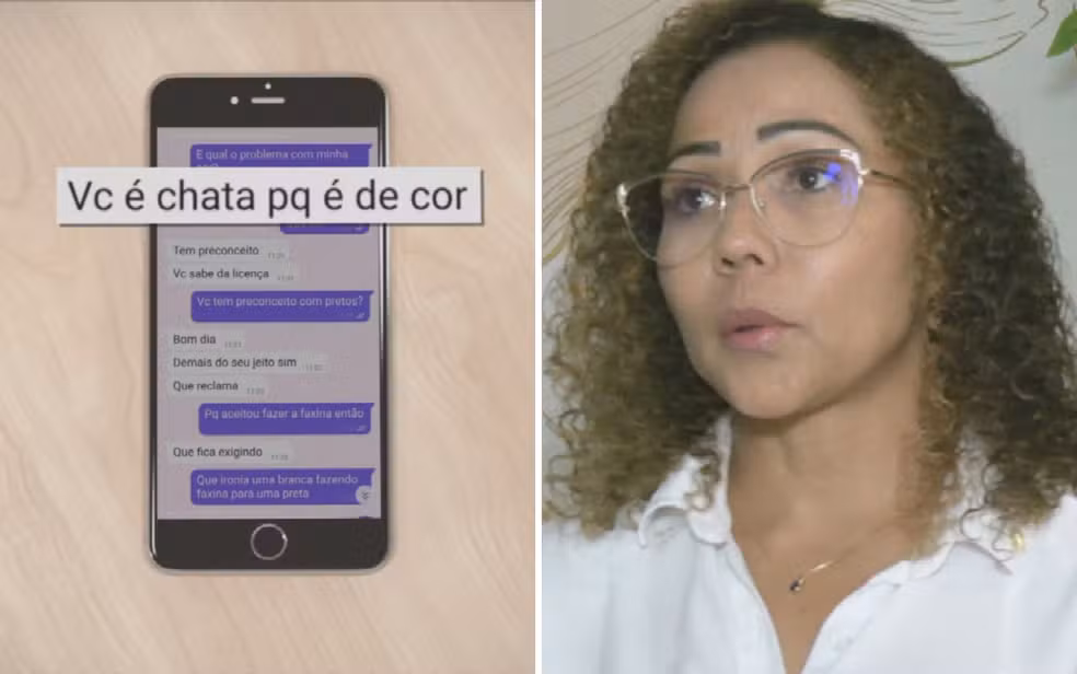 “Você é chata porque é de cor”: enfermeira denuncia suposto caso de racismo sofrido por meio de diarista em GO “Você é chata porque é de cor”: enfermeira denuncia suposto caso de racismo sofrido por meio de diarista em GO