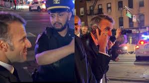Presidente da França, Emmanuel Macron, é barrado em Nova York para passagem de comitiva de Trump