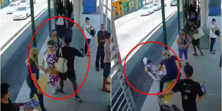 Idosa cai de plataforma de BRT após ser atingida por passageiro irregular em Curitiba