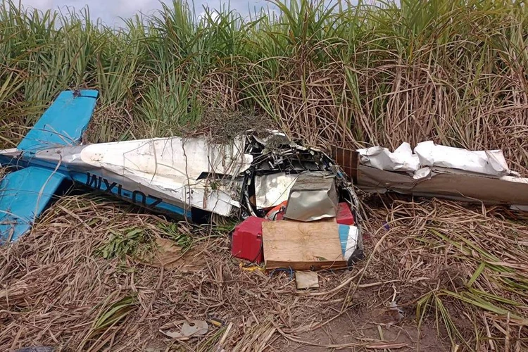 Piloto morre após queda de aeronave que transportava aproximadamente 200 kg de cocaína, avaliados em cerca de R$ 9 milhões