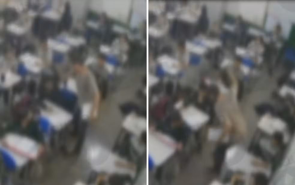 Professor é flagrado agredind0 aluno de 11 anos em escola pública de GO