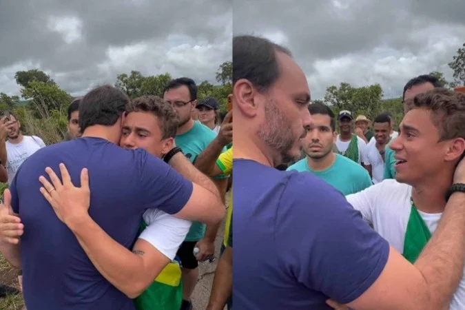 Carlos Bolsonaro junta-se a Nikolas Ferreira em caminhada rumo a Brasília