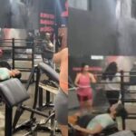 Aluna mantém treino durante alagamento em academia na BA e vídeo viraliza 