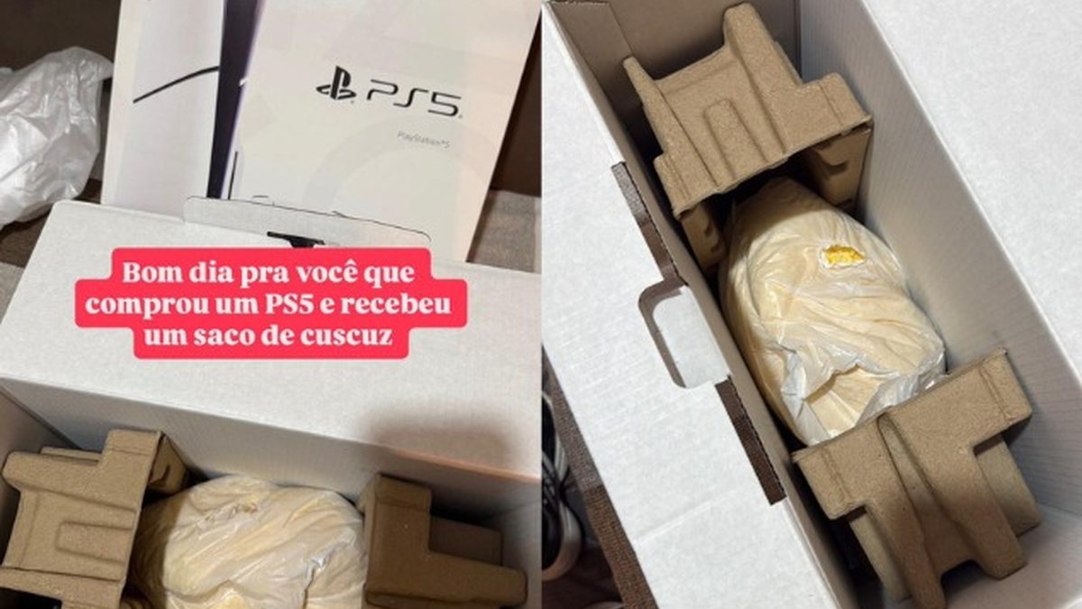 Jornalista alagoano compra PS5 em promoção e recebe pacote de fubá no lugar do produto