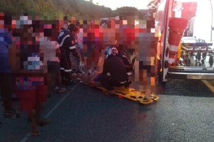 Idosa de 70 anos fica ferida após atropelamento em Salgado