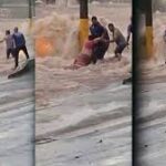 Moradores resgatam mulheres de carro submerso durante enxurrada em SP