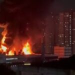 Incêndio de grandes proporções atinge distribuidora em Diadema