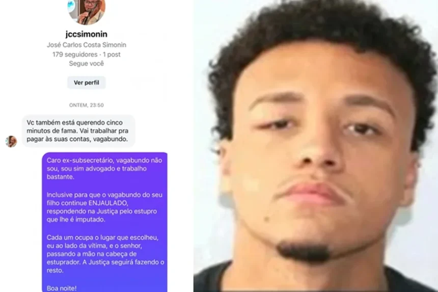 Advogado de vítima de estupro coletivo expõe ataque de pai de acusado nas redes sociais