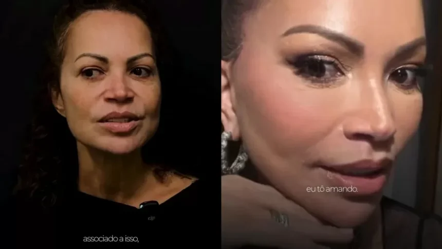 Solange Almeida revela antes e depois de lifting facial e detalha procedimentos estéticos após perda de peso