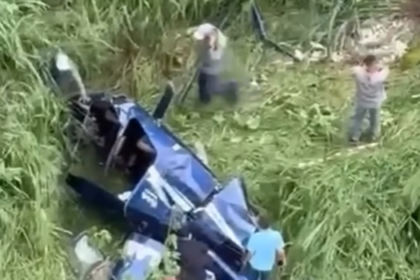 Helicóptero cai em Campina Grande